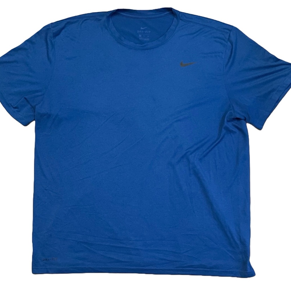 Nike Blue DRI-FIT Short Sleeve Tee Cotton Blend XXL